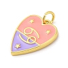 Brass Enamel Pendants KK-Z077-01G-07-2