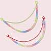 2Pcs 2 Colors Resin Double Layer Chain Belts for Pants AJEW-GF0011-20C-6