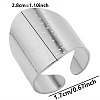 Non-Tarnish Minimalist 304 Stainless Steel Wide Band Cuff Open Rings for Women FL5775-1-1