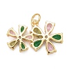 Rack Plating Brass Colorful Cubic Zirconia Pendants KK-M229-33G-2