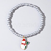 Christmas 304 Stainless Steel Enamel Charm Bracelets LB4238-4-1