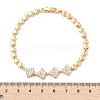 Brass Micro Pave Cubic Zirconia Link Chain Bracelets KK-R217-39G-5