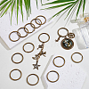 50Pcs Iron Keychain Clasps FIND-SP0005-56AB-4
