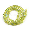 Transparent Electroplate Glass Bead Strands GLAA-N047-08-C07-2