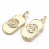 Brass Micro Pave Cubic Zirconia Pendants ZIRC-T014-019-NF-2