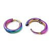 Ion Plating(IP) Titanium Alloy Huggie Hoop Earrings for Women EJEW-A100-01C-RC-2