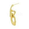 Rack Plating Brass Twist Oval Dangle Stud Earrings for Women EJEW-G322-24MG-1