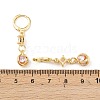Brass Micro Pave Cubic Zirconia Star Hoop Earrings EJEW-B154-03G-5