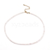 Natural Rose Quartz Beaded Necklaces NJEW-JN03315-02-1