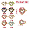 32Pcs 8 Colors Alloy Enamel Connector Charms FIND-TA0003-57-13