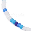 Frosted Glass Beaded Stretch Bracelets BJEW-JB10548-5