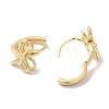 Bowknot Brass Hoop Earrings for Women EJEW-U008-13G-2