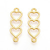 Tibetan Style Alloy Connector Charms PALLOY-R143-14G-1