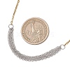 Two Tone 304 Stainless Steel Column Link Chain Pendant Necklaces NJEW-JN05935-3