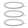 304 Stainless Steel Stretch Bracelets Set for Men Women BJEW-JB06675-1