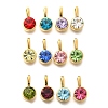 Ion Plating(IP) 304 Stainless Steel Micro Pave Rhinestonea Pendants STAS-K263-75B-G-1