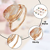 12Pcs Natural Gemstone Finger Rings RJEW-HY00004-4