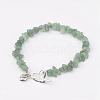 Natural Chip Gemstone Beaded Anklets AJEW-AN00153-2