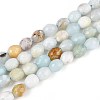 Natural Flower Amazonite Beads Strands G-T142-81-4