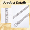 Alloy Full Crystal Rhinestone 5-Row Chain Belts AJEW-WH20019-49P-5