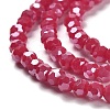 Electroplate Opaque Glass Beads Strands EGLA-A035-P4mm-A16-3