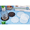 4Pcs 4 Style DIY Silicone Mandala Pattern Coaster Molds DIY-TA0006-42-15