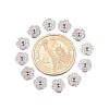 5-Petal Brass Micro Pave Clear Cubic Zirconia Bead Caps X-ZIRC-P001-31P-2