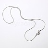 Non-Tarnish Trendy Men's 304 Stainless Steel Snake Chain Necklaces X-NJEW-M065-A-01-2