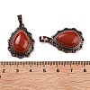 Natural Mixed Stone Teardrop Pendants G-K363-01R-4