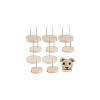 12Pcs 4 Styles Flat Round Wooden Doll Stands Display Holder DIY-GA0007-28-7