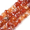 Natural Fire Crackle Agate Beads Strands G-H078-C49-6mm-04-2