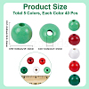 200Pcs 5 Colors Spray Painted Wood European Beads WOOD-PA0001-08-2