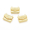 Brass Locket Pendants X-KK-G386-11G-1