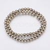 Electroplate Non-Magnetic Synthetic Hematite Beads Strands G-F585-D-6mm-3