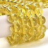 Drawbench Transparent Glass Beads Strands GLAD-Q012-8mm-06-2