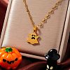 Halloween Stainless Steel Enamel Pendant Necklaces PA5568-4