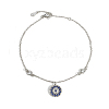 Anti-Tarnish S925 Sterling Silver Evil Eye Link Bracelet AK1290-16-1