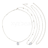 Fingerinspire 1Pc Clear Cubic Zirconia Teardrop Backdrop Necklace Body Chain NJEW-FG0001-02S-1