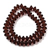 Frosted & Baking Paint Transparent Glass Beads Strands GL-CBA2ED2-03H-2