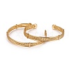 Long-Lasting Plated Brass Cuff Bangles BJEW-E370-12G-1