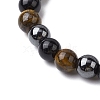 Natural & Synthetic Mixed Gemstone Mixed Gemstone Beads Thread Stretch Bracelets for Women BJEW-JB11252-3