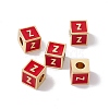 Rack Plating Brass Enamel Beads KK-B060-04G-03Z-3