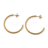 304 Stainless Steel Twist C-Shaped Stud Earrings EJEW-R017-03G-04-2