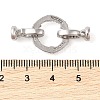 Rack Plating Brass Micro Pave Clear Cubic Zirconia Fold Over Clasps KK-S384-08P-3