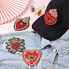 4Pcs 4 Style Heart Theme Computerized Embroidery Cloth Sew on Appliques PATC-FG0001-42-5