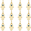 Beebeecraft 14Pcs Brass Micro Pave Cubic Zirconia Charms ZIRC-BBC0002-45-1