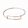 Ion Plating(IP) Adjustable 304 Stainless Steel Wire Bangle Making MAK-F286-03RG-2