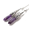 Natural Amethyst Dowsing Pendulum Big Pendants G-H285-06P-04-1