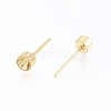 304 Stainless Steel Stud Earring Settings STAS-I088-H-05G-2