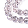 Electroplate Transparent Glass Round Beads Strands EGLA-T029-8mm-12T-10-3